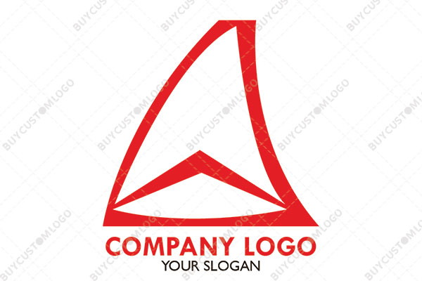 vertical stabilizer with arrowhead red logo