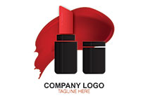 lipstick with spilled nail polish logo