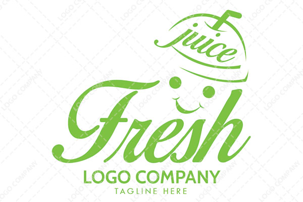 Abstract of a Juice Box with a Smiling Face Logo