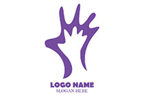 abstract parent and child hand logo