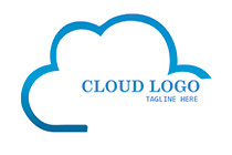 continuous line minimal cloud logo
