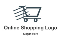 cargo trolley shopping cart logo
