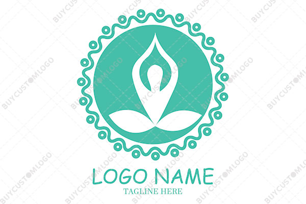 abstract person parvatasana logo