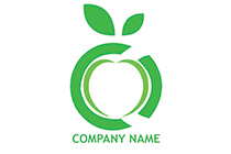 crescent moon green apple logo