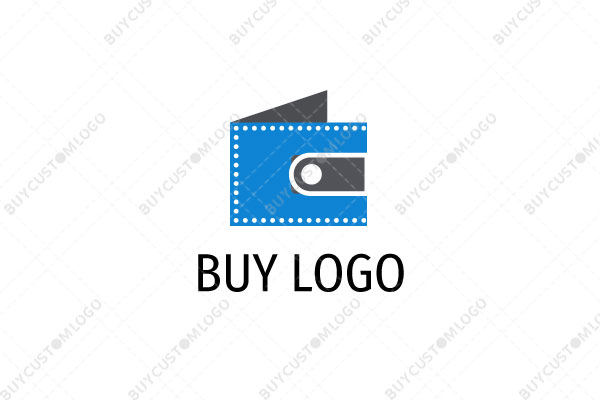 blue and black abstract wallet logo