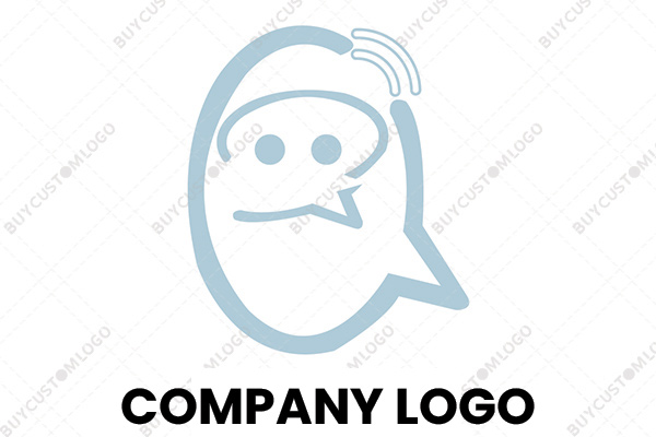 ghost chat mascot logo