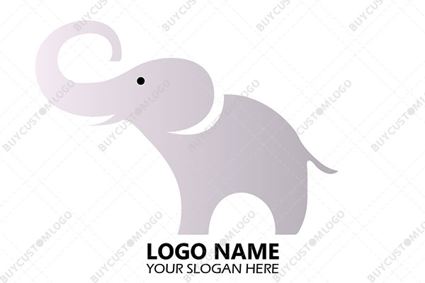 happy elephant shiny gradient logo