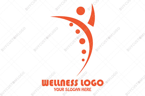 minimal geometric style abstract person logo