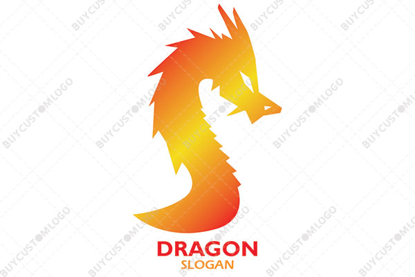 s letter metallic dragon logo