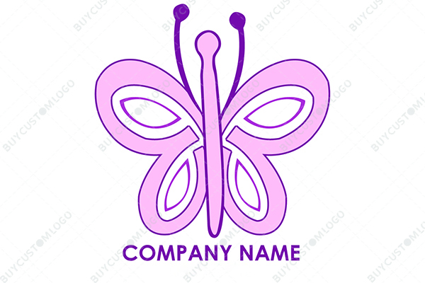 pollen pink butterfly logo