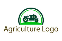crazy tractor mascot logo