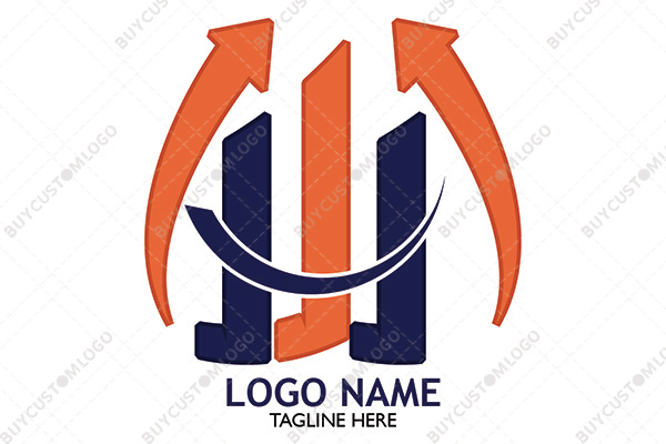 triple l smirking growth mascot logo