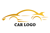 golden minimalistic car logo