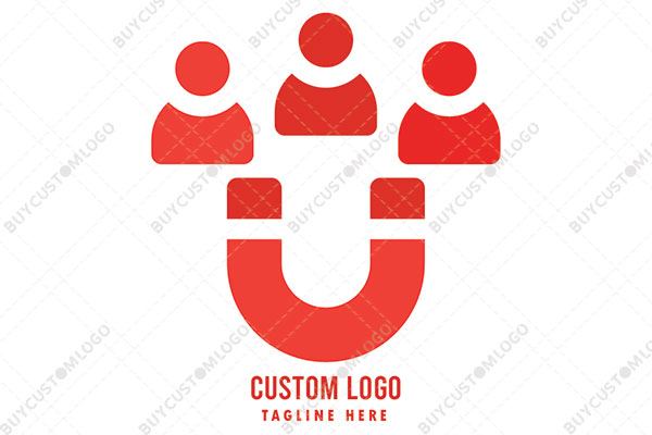 Abstract of a Magnet Bar with Three Individuals’ Logo