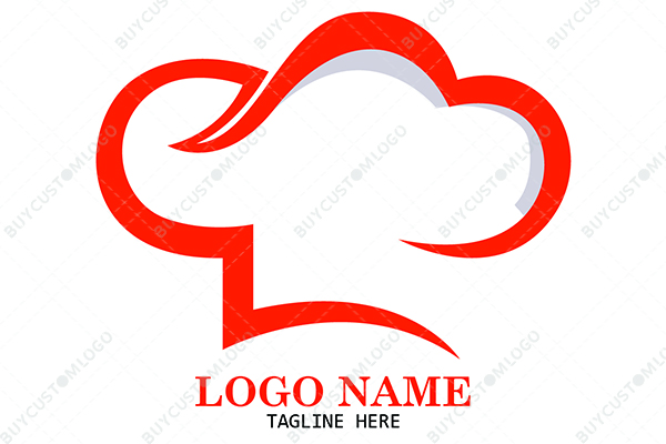 minimalistic chef hat logo