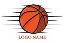 the moving basketball logo