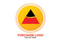 Circle Abstract with a Pyramid Inside Logo
