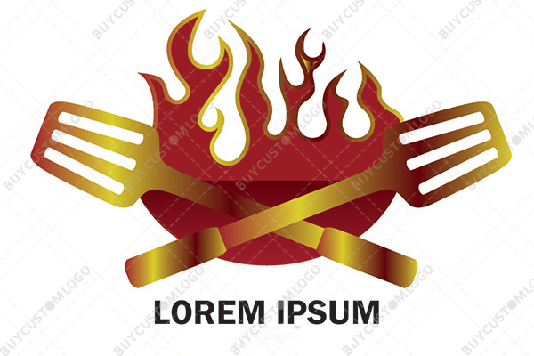 flame and spatulas logo