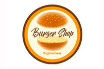Minimalistic burger shop logo