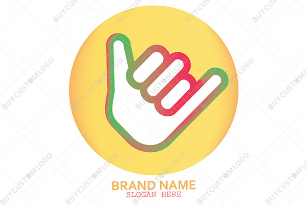 shaka hand gesture logo