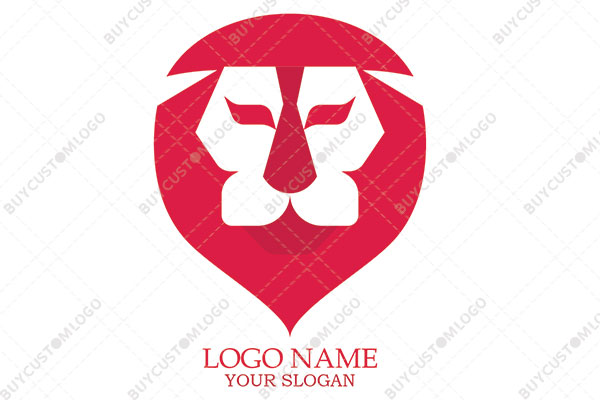 the butterfly lion location pin logo