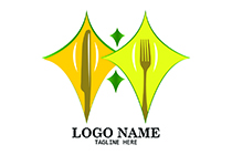 pointy kites fork and knife logo