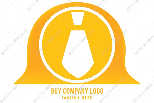 Circular Abstract of a Clock with a Tie Logo