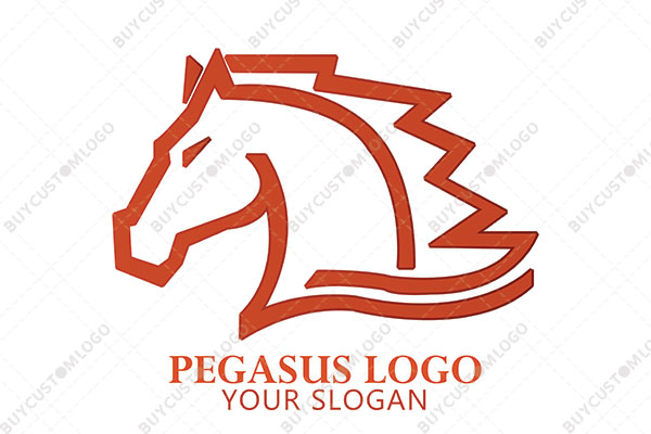 linework fiery pegasus logo