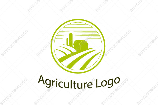 the windy farmhouse with grain silos logo