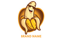 cool undressed banana logo