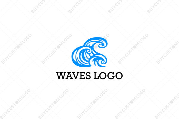 returning waves minimal logo