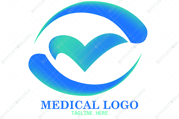 abstract bird and recycle logo