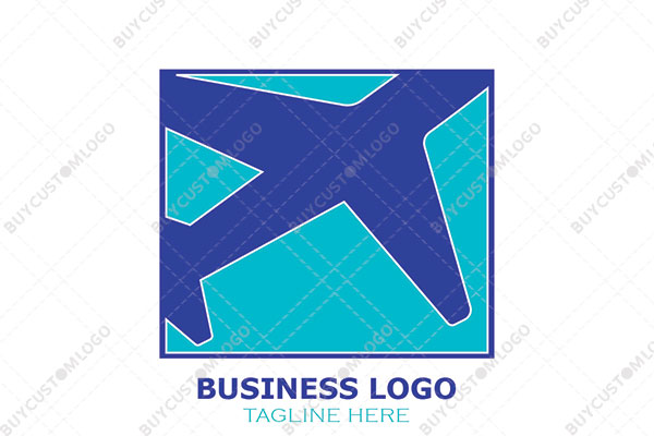 aeroplane in a square logo