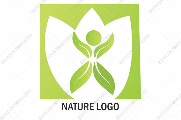 flower and butterfly shield logo