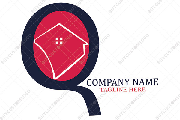 q letter kite house logo