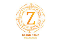 letter z sun themed logo