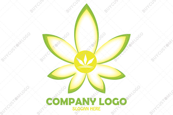 abstract weed flower natural logo