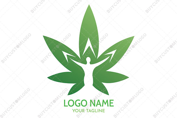 weed abstract person arrowheads logo