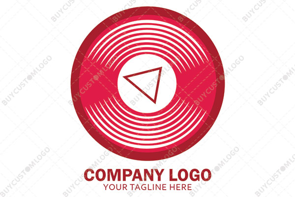 pink and burgundy music record logo
