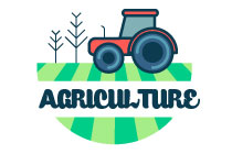 tractor on fields cartoonish logo