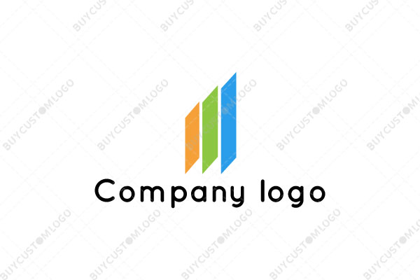 colourful graph bars logo