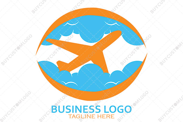 aeroplane in the clouds logo