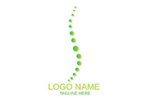 bubbles letter s minimalistic green logo