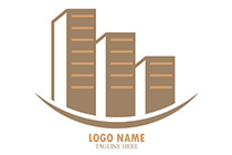 the smiling high rise buildings logo