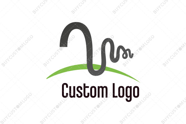 zig zag lines on an abstract ground logo