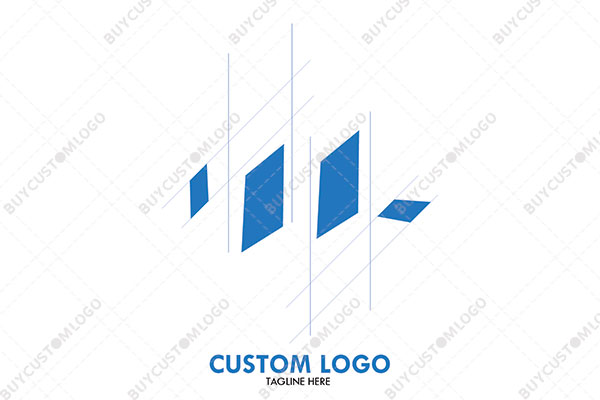 diamonds with linework blue and indigo logo