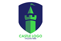 castle flag shield logo