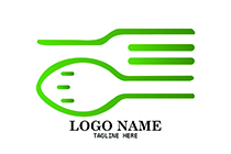 integrated fork and spoon logo