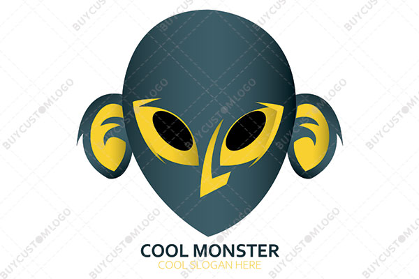 focused alien monster logo