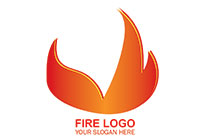 abstract crown fire flame logo